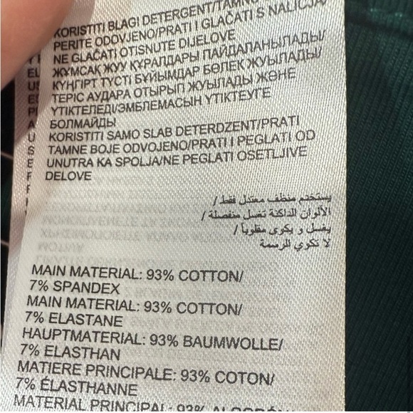 Reebok Women Leggings Mid‎ Rise Full Length Embroidered Logo Green Size Large - Picture 7 of 9